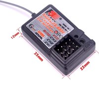 Flysky FS-GR3E AFHDS Long Range 2.4G 3CH Receiver for FS-GT2 FS-GT2B FS-GT3B FS-GT3C FZ-IT4S Transmitter RC Car Boat-2pcs