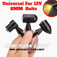 Motorrad Blinker Mini LED Kugel Blinklicht Anzeige Bernstein Lampe 12V 8mm Für Honda Für Yamaha Blinker signal Licht