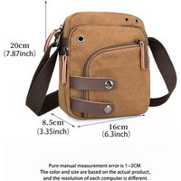 Men's Short Travel Shoulder Bag for Man To Hiking Casual Canvas Small Bag with Phone Pocket Vintage Crossbody Bags Handbags