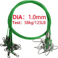 10pcs Sea Fishing Steel Wire Leader Line 125LB 1.0mm Big Size Anti-bite Fishing-line Tuna Carp Fishing Lure Tackle Equipment