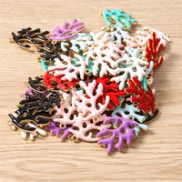 10pcs 20x27mm Cute Enamel Marine Life Coral Charms Pendants for Making Necklace Earrings Bracelet DIY Crafts Jewelry Accessories