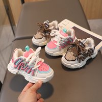 Baskets de sport respirantes pour enfants, chaussures de course décontractées non aldes, chaussures de marche pour tout-petits, garçons et filles, premiers pas, automne et printemps