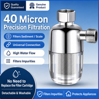 Brass Pre-Filter Water Purifier 40 Micron Reusable 316L Stainless Steel Mesh Anti-Scale For Washing Machine Heater