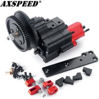 AXSPEED Metal Gearbox Complete Transmission Box with Dig Gear 2 Speeds for 1/10 RC Crawler Car Axial SCX10 Upgrade Parts