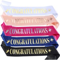 1pc Graduation Decorations Class of 2024 Congratulations Sash Blue Black Gold Graduation Party Decoration Supplies Favor Gifts