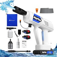 DayPlus Portable 20V Pressure Washer Kit w/Foam Nozzle & 5M Hose, 1.5Ah Cordless Water Pump (Blue)