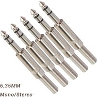 2 3 Pole Plug Jack 6.35mm TRS Stereo TS Mono Microphone Guitar Line Instrument Audio Connector