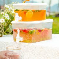 3.5/5/10L High Temperature Resistance Water Jug with Spigot Filter Design Cold Kettle with Lid for Fridge/Parties/Home Daily Use