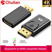 4K DP DisplayPort to HDMI-compatible Adapter Converter Display Port DP to HDMI-compatible HDTV Adapter Video Audio Laptop PC