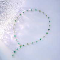 Natural Stone Chain Necklace for Women Fashion Jewelry on Neck Set Party /Wedding Luxury Gift Handwork Sweater Chian Femme