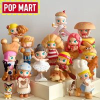Genuine Pop Mart Molly Bread Head Themed Series Blind Box 7-11cm Cute Figurine Desktop Decoration Collectible Birthday Gifts