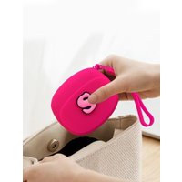 New Letter Silicone Storage Bag Square Multifunctional Coin Purse Waterproof with Lanyard Cosmetic Bag Makeup Organizer
