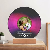 Personalized Vinyl Record with Photo Custom Acrylic Song Plaque Unique Gifts for Birthday Decorative Music Home Decor for Couple