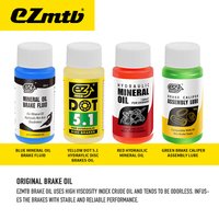 EZmtb Bicycle Brake Oil - Mineral Hydraulic Disc Brake Fluid DOT 4/5.1 (Brake Fluid + Piston Lubricant) for Bike Maintenance
