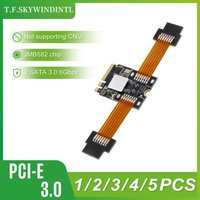 M.2 Wifi To 2 SATA 3.0 Adapter PCI-E 3.0 M.2 KEY-A Or KEY-E To SATA Extension Cable JMB582 Chip Support WINXP/WIN7/8/10/11/LINUX