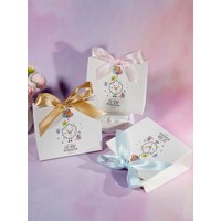 10/20/50pcs Happy Eid al Adha gift box, holiday gift box decoration, pink blue ribbon for Eid al Fitr sheep, new model 2025