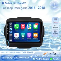 Android 15 Carplay Auto For Jeep Renegade 2014 2015 2016 2017 2018 Car Radio Multimedia Video Player Navigation GPS 4G WIFI GPS