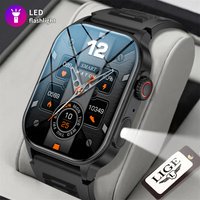 LIGE New Men Smart Watch Flashlight 2.01" HD Large Screen AI Voice Bluetooth Call Sport Watches Health Monitor Smartwatch Women