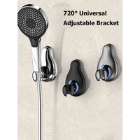 New Handheld Shower Head Bracket Wall Mounted Adjustable Shower Holder ABS Chrome Black Grey Bathroom Shower Mounting Brackets