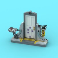 NEW 391PCS MOC Creative Model Boo S Door Monsters Inc Premium Display Assembly Building Blocks DIY Gift Collectible Building Set