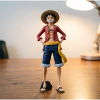 Monkey D. Luffy Doll Face Changing Anime Statue PVC Model New World Red Jacket Collection Toy Fan Gift One Piece