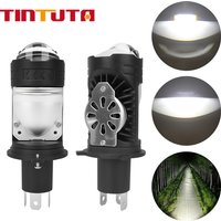 1/2pcs H4 LED Motorcycle Headlight Bulbs Super Bright Spotlight 12V Hi/Lo Beam Lamp White 6000K DRL Projector Lens