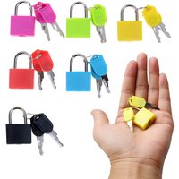 5pcs Small Mini Lock with 2 Keys Strong Steel Padlock Travel Suitcase Diary Plastic Case Drawer Luggage Locks Decoration