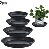 2pcs 4/6/7/8/10 Inch Plant Trays Plastic Plant Saucer Round Drip Trays Saucer Plants Trays Indoor Outdoor Garden Supplies Decor
