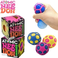 Needoh Atomic Squeeze Ball TPR Anti-Stress Sensory Toy Relief Fidget TPR Quickly Rebound Hollow Grid Design Tactile ADHD Gift