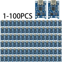 1-100pcs TP4056 1A Lithium Battery Charging Board Module TYPE-C USB Interface Charging Protection Two-in-one