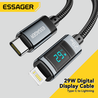 Essager USB Typ C Kabel für iPhone 14 13 12 11 Pro Max PD 29W Schnellladekabel für iPhone Ladegerät Kabel Digitalanzeige Kabel