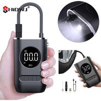 Portable Tyre Inflator Digital Air Pump Cordless Air Compressor With LED Light 150 PSI Rechargeable Tyre Pressure Pumps