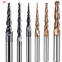 BB Taper Kugelkopffräser Vollhartmetall-Gravierfräser für Holz und Metall CNC-Fräser beschichtet 3,175mm 4mm 8mm 10mm