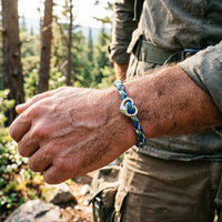 Stylish Stainless Steel Heart Paracord Bracelet Men Adjustable Handmade Outdoor Adventure Sports Braslet Charm Homme Accessories