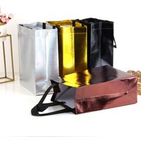 2/5pcs Colorful Shopping Bag High Quality No-woven Fabric Bags with Handle DIY Candy Dessert Wedding Party Gift Packaging Bags
