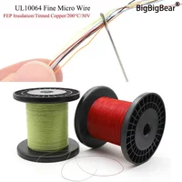 10M/100M UL10064 FEP Draht 40/36/34/32/30/28/26AWG PTFE Kunststoff Ultra Feine Micro Litz Drähte Solder Hohe Leitfähigkeit Kupfer Kabel