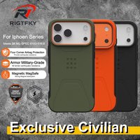 Magnetic Shockproof Armor Phone Protective Case For iPhone 17 Pro Max 17Air 16 15 14 13 12 Ua-g Heavy Impact-Resist Rugged Cover