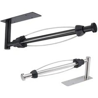 Stainless Steel Paper Towel Holder Punch-free Bathroom Toilet Paper Holder Storage Rack Kitchen Organizer Adhesive Wall Mount