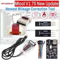 MTool V1.75 Rollback Programmer Mil-eage K-M Adjustment Tool with Dongle Denso Adapter Denso Pin Wire Cable Mil-eage Correction