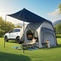 Car Tailgate Tent for 4 People,Waterproof Tailgate Tent,Multi-Car Compatible Tailgate Tent,4-Person Waterproof Car Tent