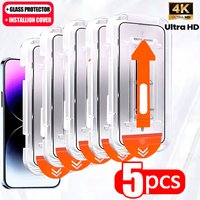 Oleophobic Coating Dust Free Easy Installation Screen Protector For iPhone 13 17 14 15 11 16 Pro Max 16e 12 16Plus X XS XR Glass