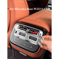 For Mercedes-Benz W223 S-Class rear exhaust air outlet protection cover S400 S450 S480 rear seat dust cover supplies 2021+