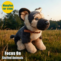 German Shepherd Dog Plush Toy High Fidelity Wolfhound Plushie Lifelike Dogs Stuffed Animals Simulation Doll Kawai Toy Gifts