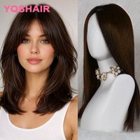 Real Raw 100% Human Hair Wig 6"x6" Silk Top Base Wig Brazilian Glueless 200% Density Virgin Human Hair Wigs For Women