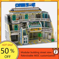 3374PCS Construction Site Modular MOC-910008 Creative street view Model Custom Puzzle Architecture Assembly Model Toys Gift