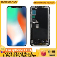 OLED For iPhone X XR XS XS MAX LCD Display Replacement Part For 11 Pro MAX 12 Pro Display With 3D Touch Digitizer No Dead Pixel