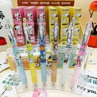 Snoopys Cute 0.5mm Gel Pens Kawaii Stationery Office Supplies Cartoon Anime Derivative Peripherals Pen Back To School Gifts New