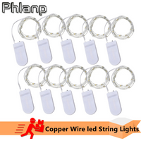 10Pcs 1M 2M 3M 5M Copper Wire LED String Lights Holiday Lighting Fairy Garland For Christmas Tree Wedding Party Decoration Lamp