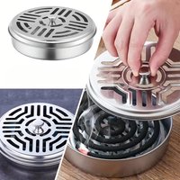 Mosquito-Incense-Holder With Lid,1PC Outdoor-Ashtray Portable Mosquito-Coil-Tray For Bedroom Living Room Home Pest Repellent