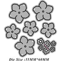Forget-me-not Flowers Metal Cutting Dies for DIY Scrapbook Album Paper Card Decoration Crafts Embossing